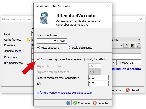 Spunta regime forfettario o dei minimi
