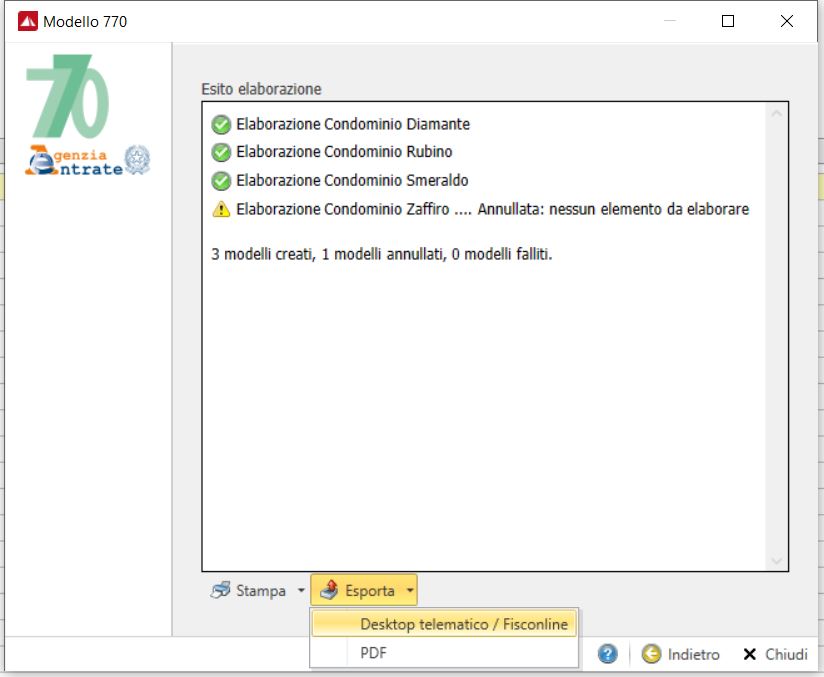 Modello 770/2023 - File Internet