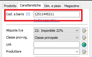 Gestione negozio codici a barre