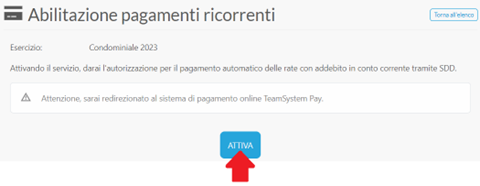 Pagamenti ricorrenti Ts Pay 6