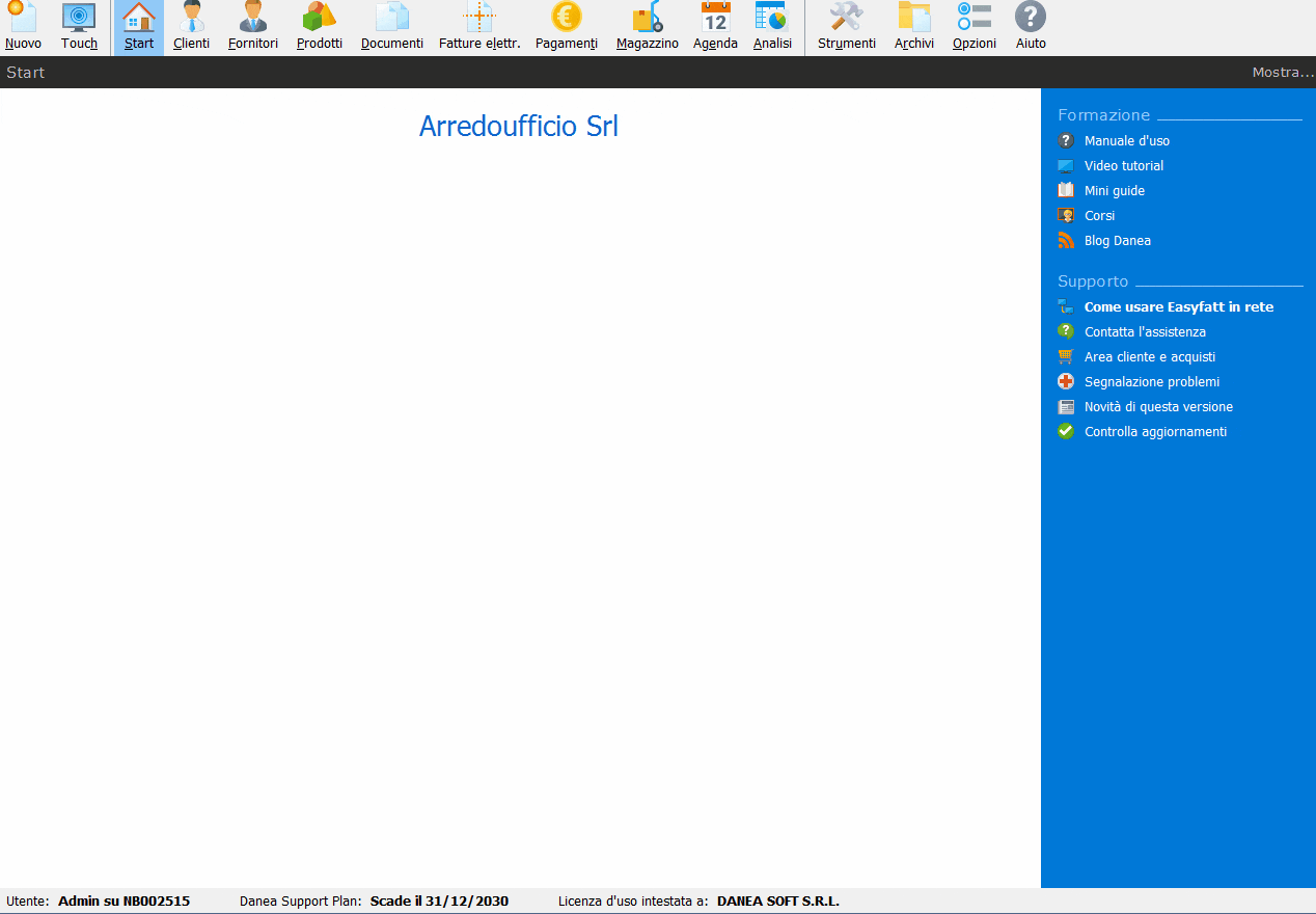 Rettifica giacenze di magazzino terminalini easyfatt