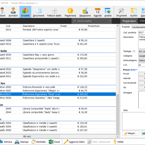 Software gestione magazzino Easyfatt - Danea