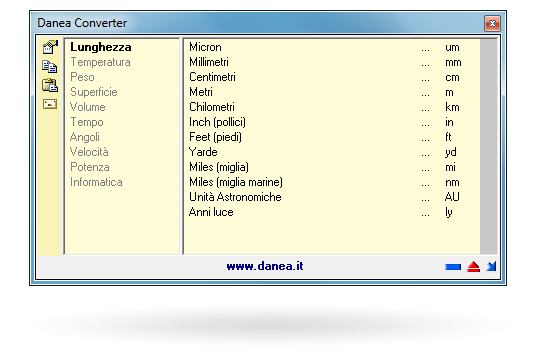 Convertitore Unità di Misura Gratis, Danea Converter